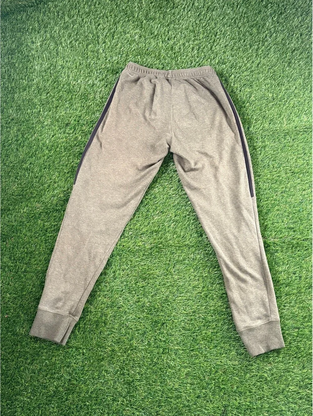 adidas Gray Sweatpants with Side Stripe and Logo